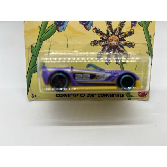 2022 Hot Wheels Corvette C7 Z06 Convertible Spring Theme NIP - Fast Shipping! - Picture 4 of 5
